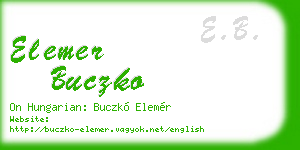 elemer buczko business card
